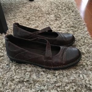Clarks Leather Brown Shoes Slip On
